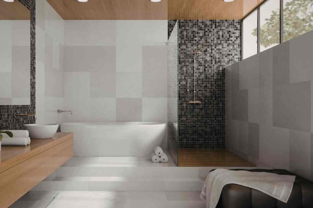 bagno con doccia walk-in